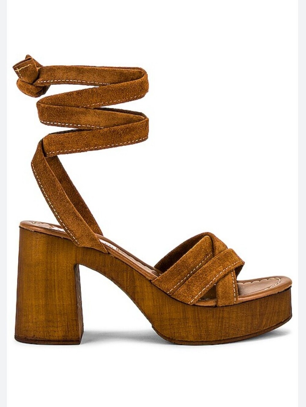 Steve Madden Rydley Leather Sandals Cognac